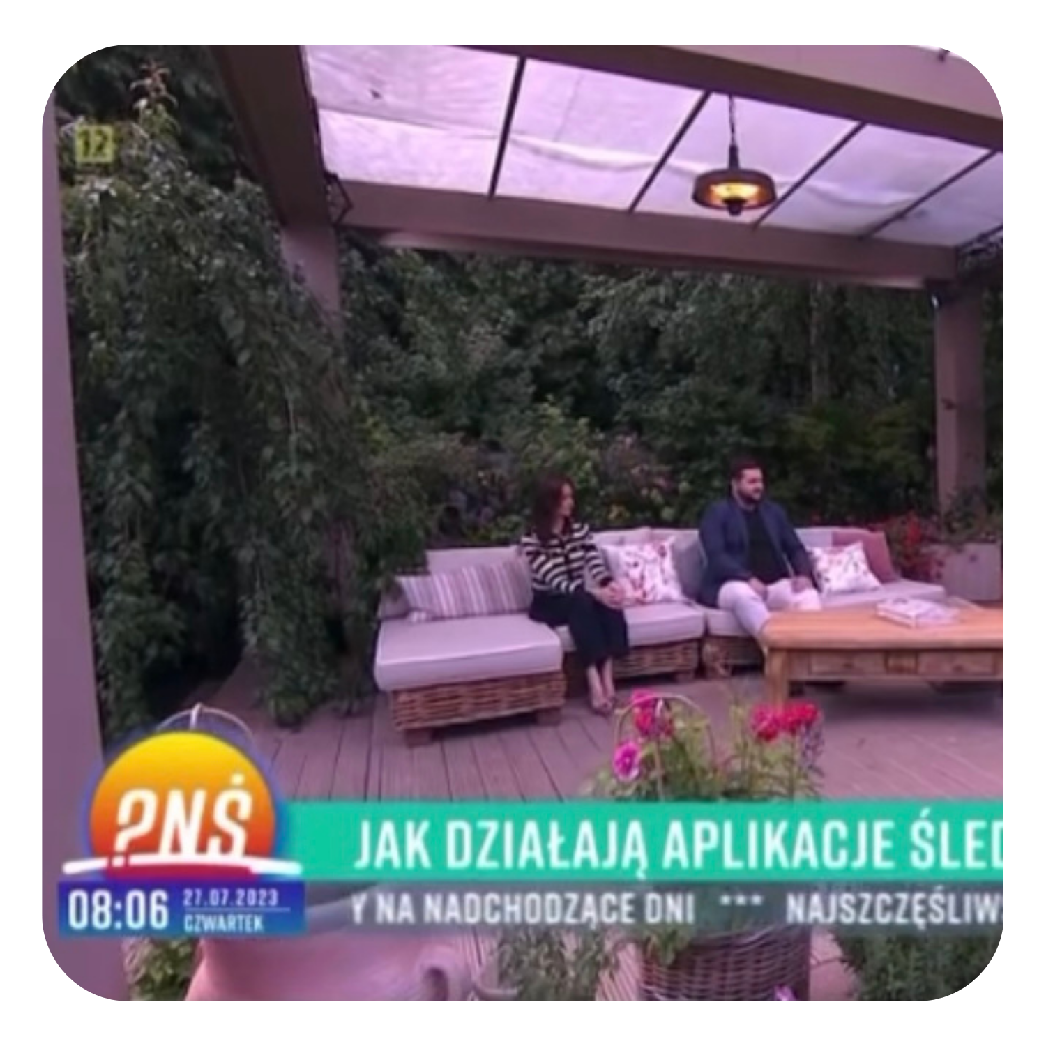 Wejście na żywo w programie śniadaniowym — rozmowa o aplikacjach śledzących