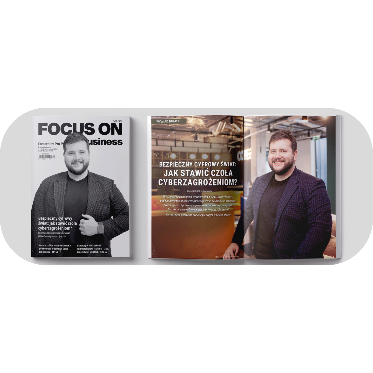 Damian na okładce magazynu